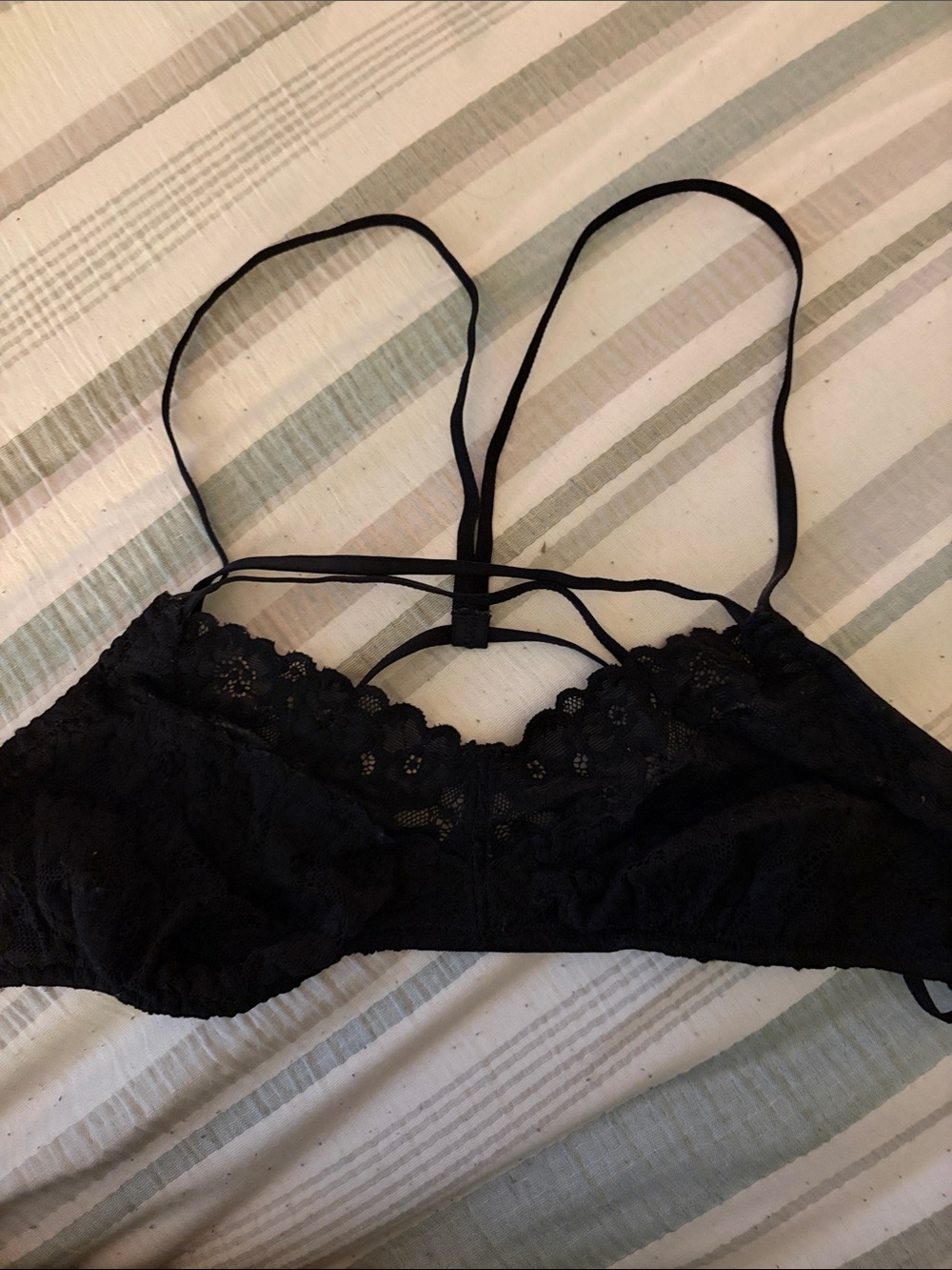 American Eagle Outfitters Black Lace Strappy Bralette